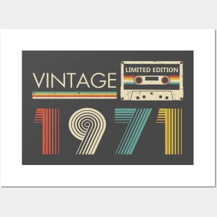 Vintage 1971 Limited Edition Cassette Posters and Art